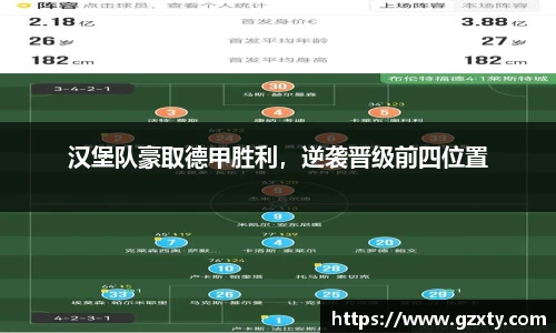 汉堡队豪取德甲胜利，逆袭晋级前四位置