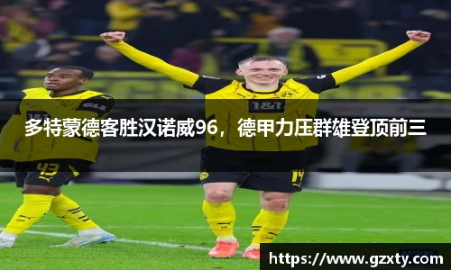 多特蒙德客胜汉诺威96，德甲力压群雄登顶前三
